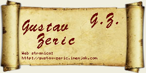 Gustav Žerić vizit kartica